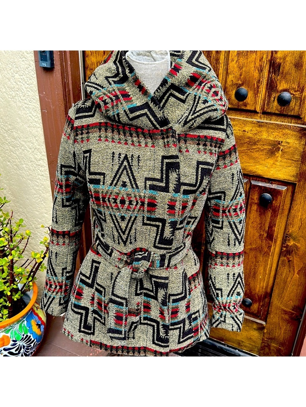 Southwestern Blanket Coat by Mossimo, S